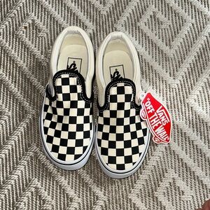 Vans Black and White Checkerboard Slip-Ons